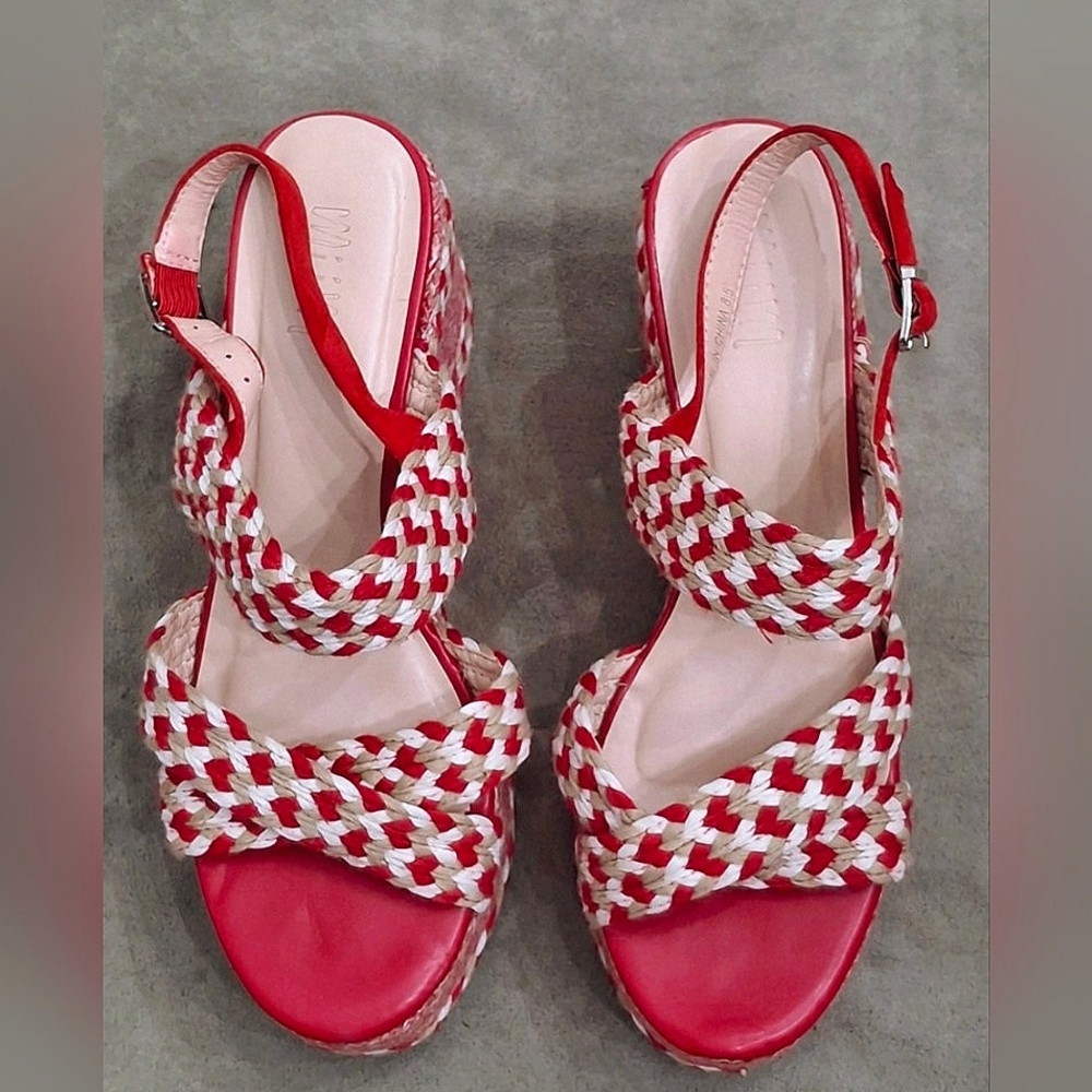 ❤️ DOLCE "Free People" Woven Platform Wedge Espadrilles Sz. 8.5